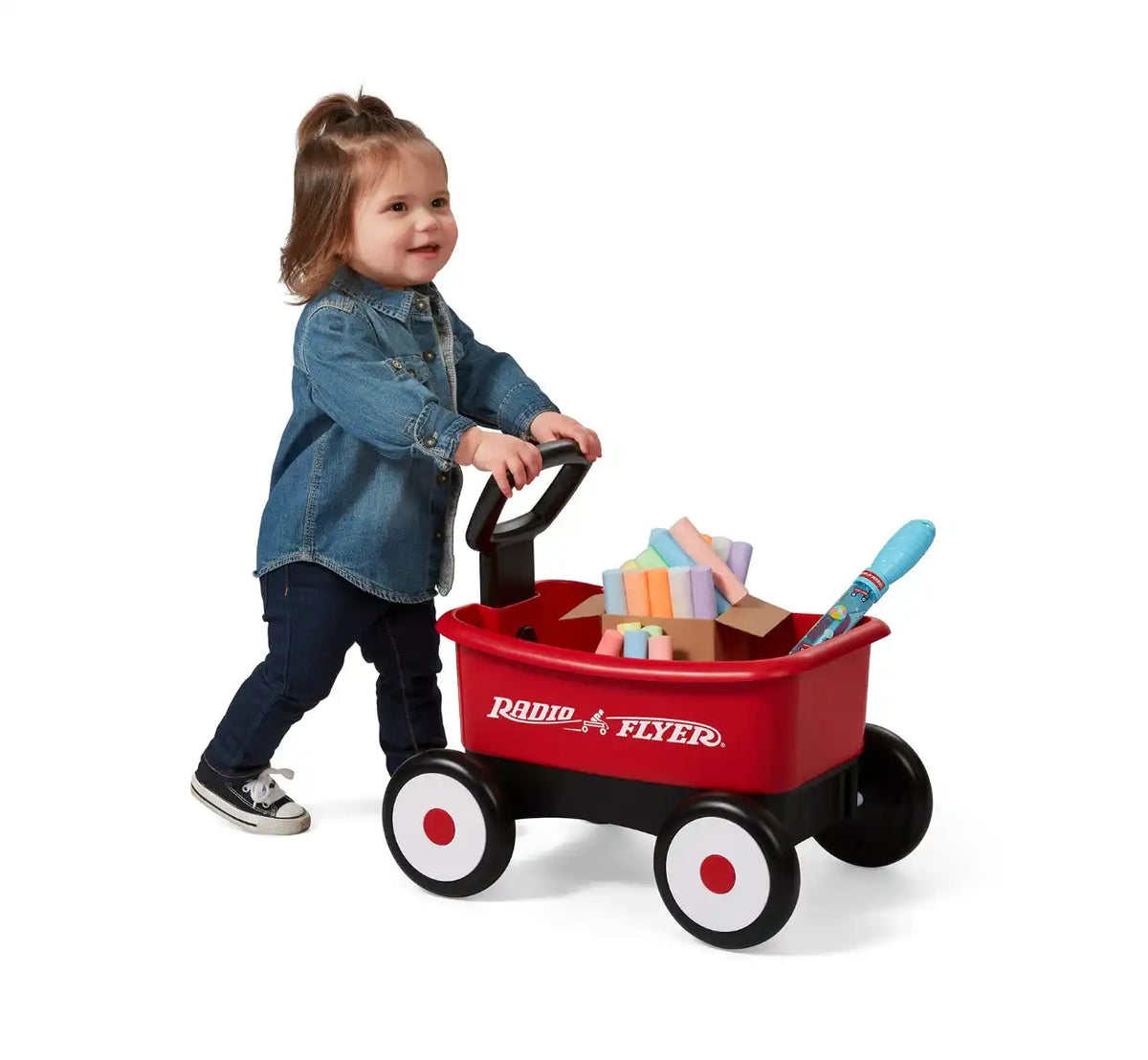 Push & Pull Walker Wagon with Bubbles and Chalk