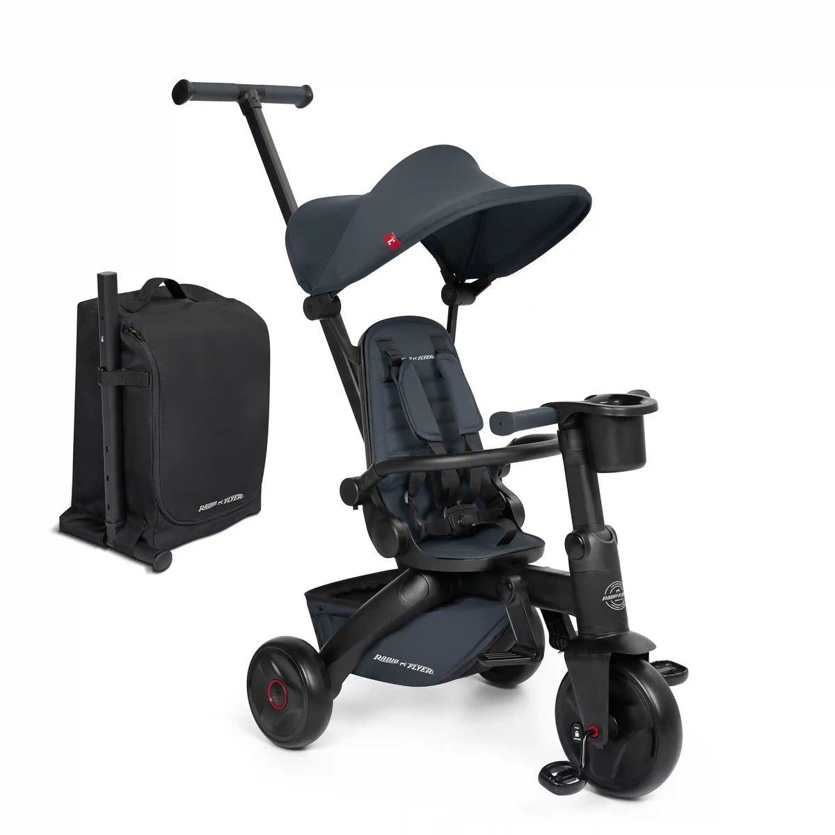 Coast Folding Stroller Trike with Grab and Go Tote Bag