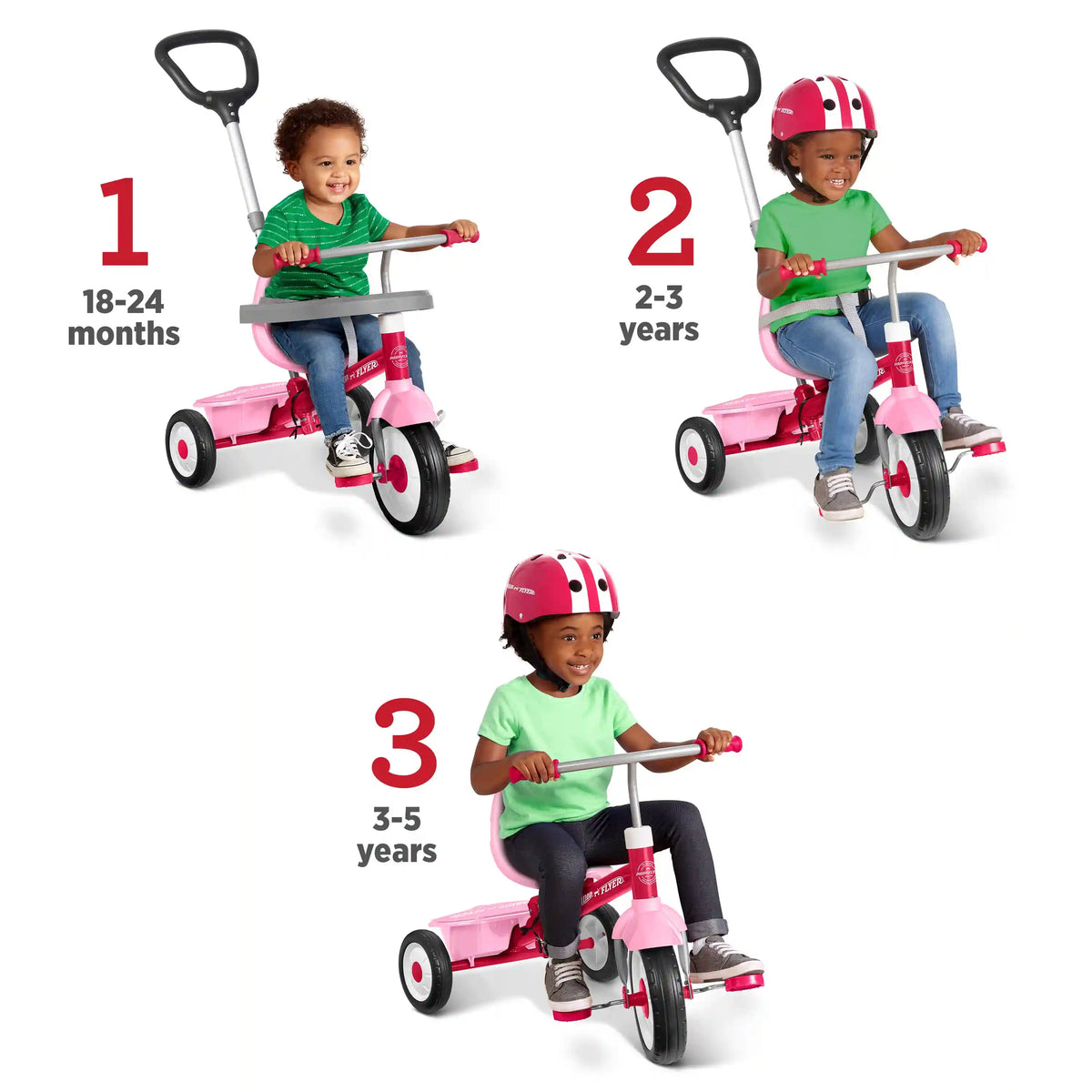 3-in-1 Stroll 'N Trike Pink